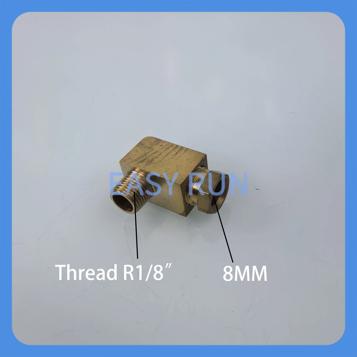 R1/8 Threaded 8mm Lubrication Fitting for Nylon/Aluminum/Copper Pipe 10 pieces