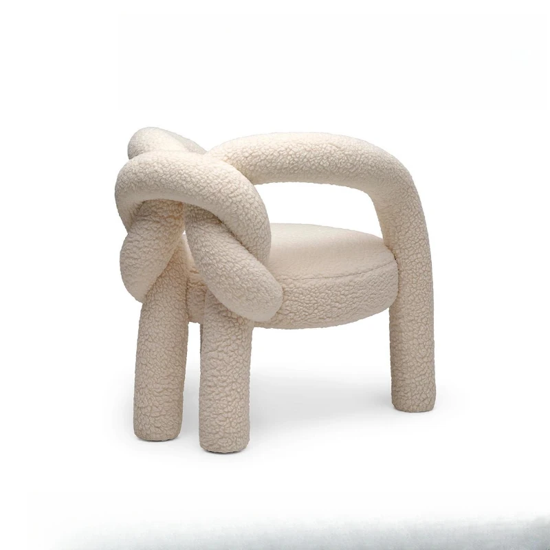 

Villa bedroom dressing chair with single living room reception Italian high-end creative rope designer