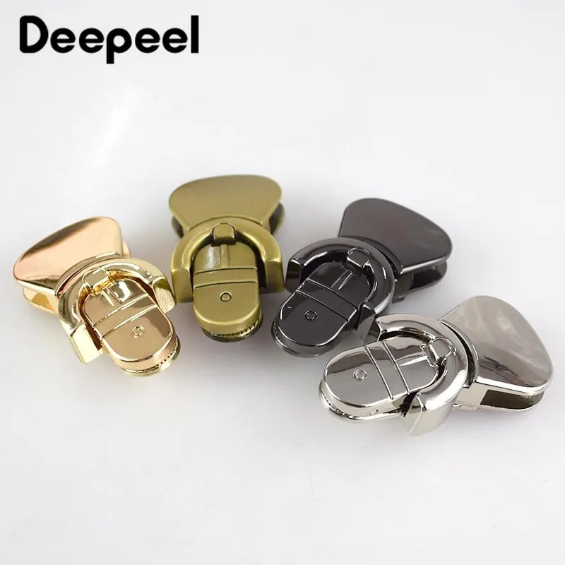 2/5pcs 27*50mm Handbag Metal Lock Buckle Fashion Twist Turn  Snaps for DIY Latch  Bags Purse Clasp Closure Accessories