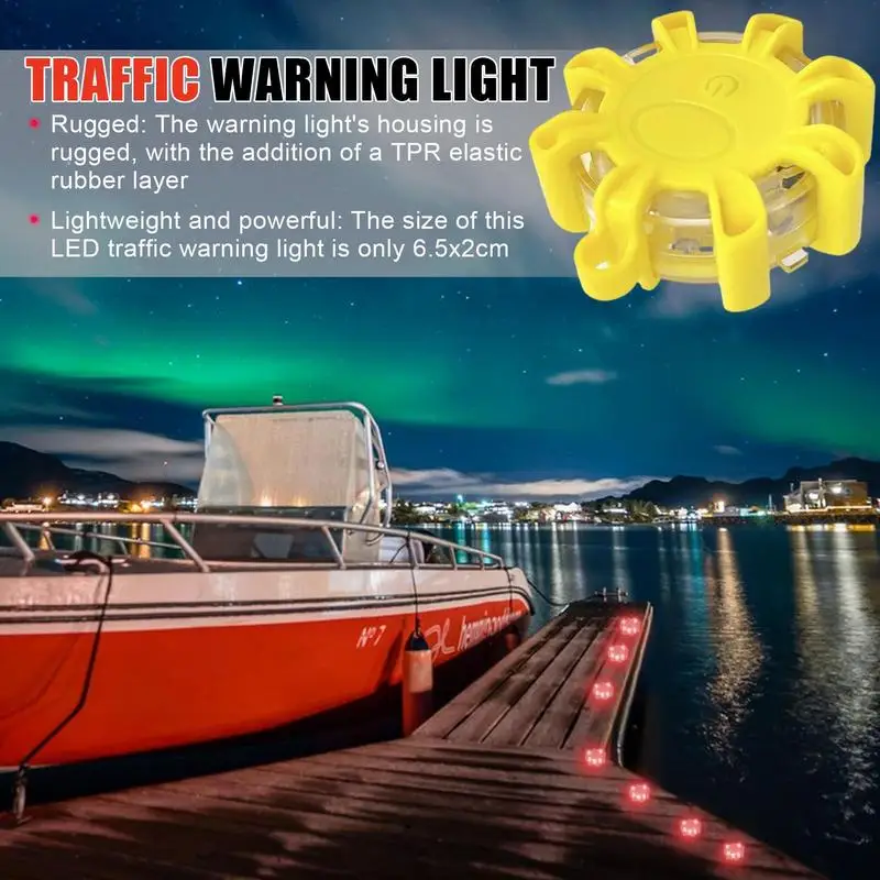 LED Strobe Lights For Car Caution Lights Strobe Lamp Flashing Safety Light With Magnetic Base For Tractors Trucks School Buses