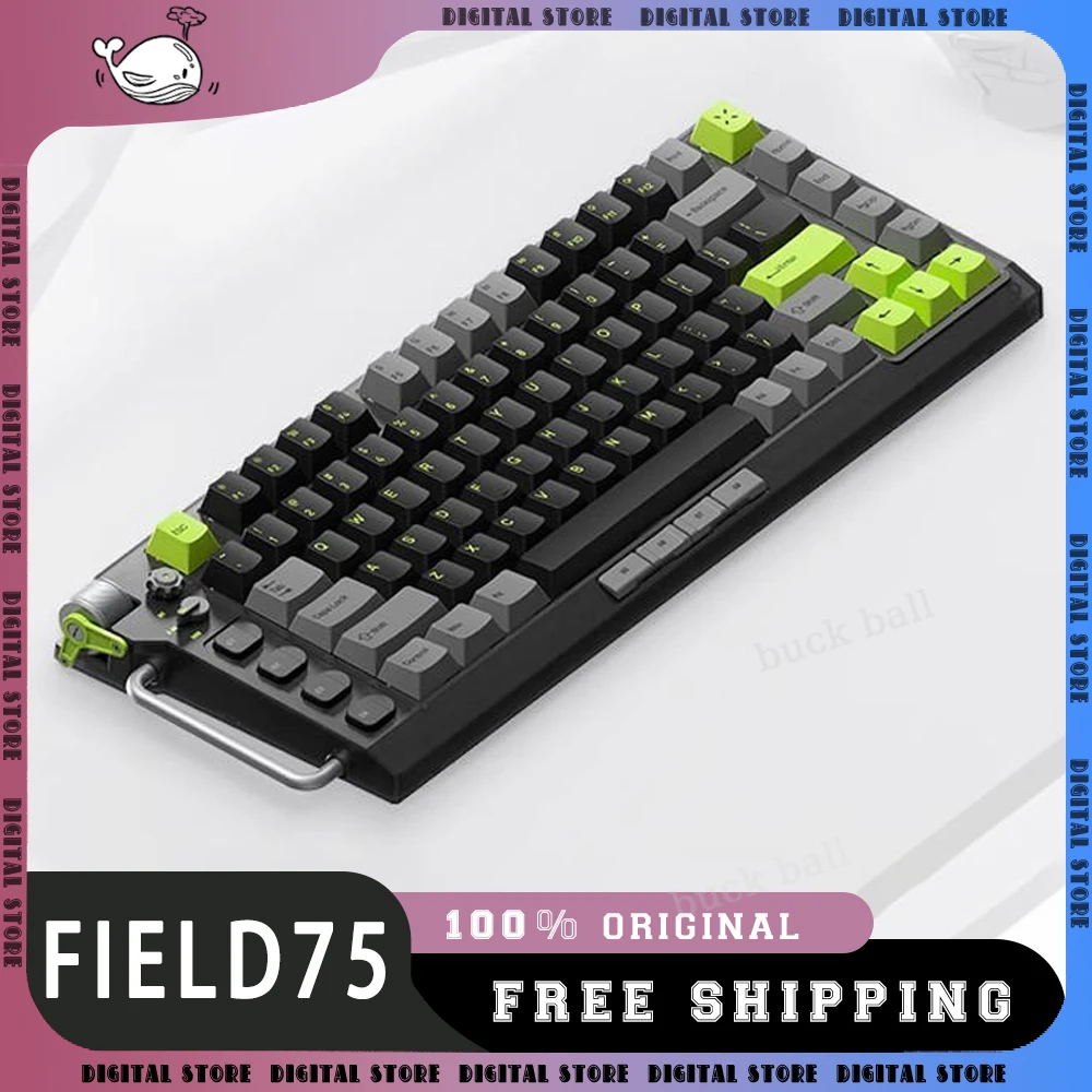 

NuPhy Field75 Mechanical Gamer Keyboard 83 Keys 3Mode 2.4G USB Bluetooth Wireless Keyboard Hot-Swap Gaming Keyboard PBT Keycaps