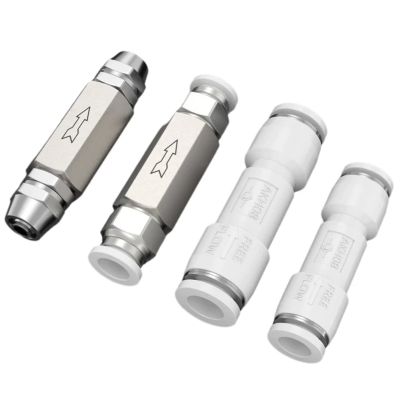AFR Brand One Way Air Check Valve 4mm 6mm 8mm 10mm Pneumatic AKH04-00 AKH06-00 AKH08-00 AKH10-00 Non Return Check Valve