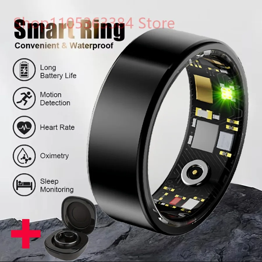 New Smart Ring Waterproof Health Monitor Smartring Take Photo Exercise Record Bluetooth Ring Gift