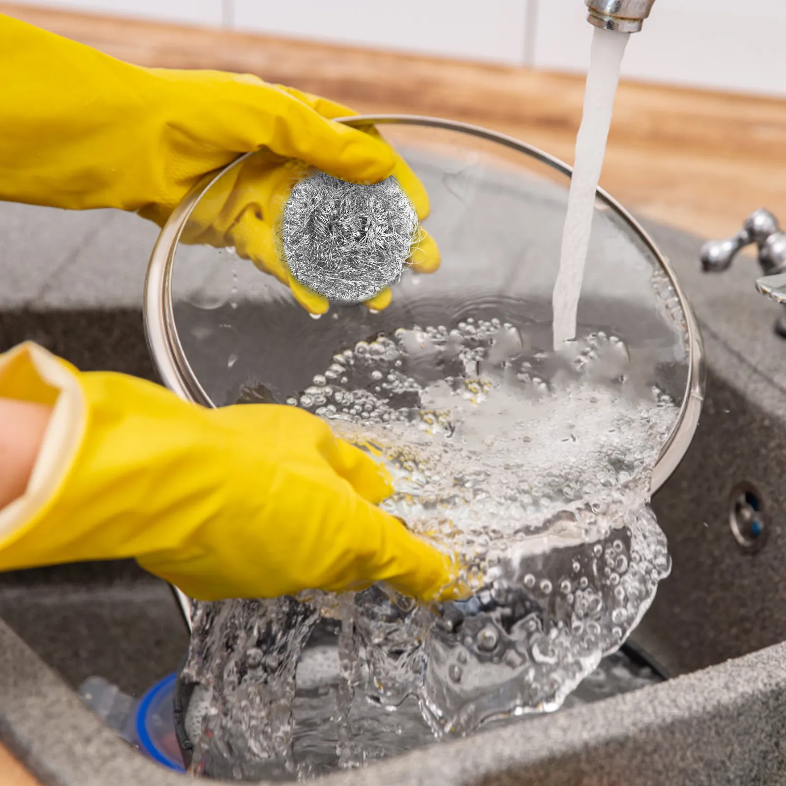 

4pcs Kitchen Cleaning Ball Stainless Steel Spiral Scrubber for Dishes Pan Bowl Scourer Washer Utensil Tool
