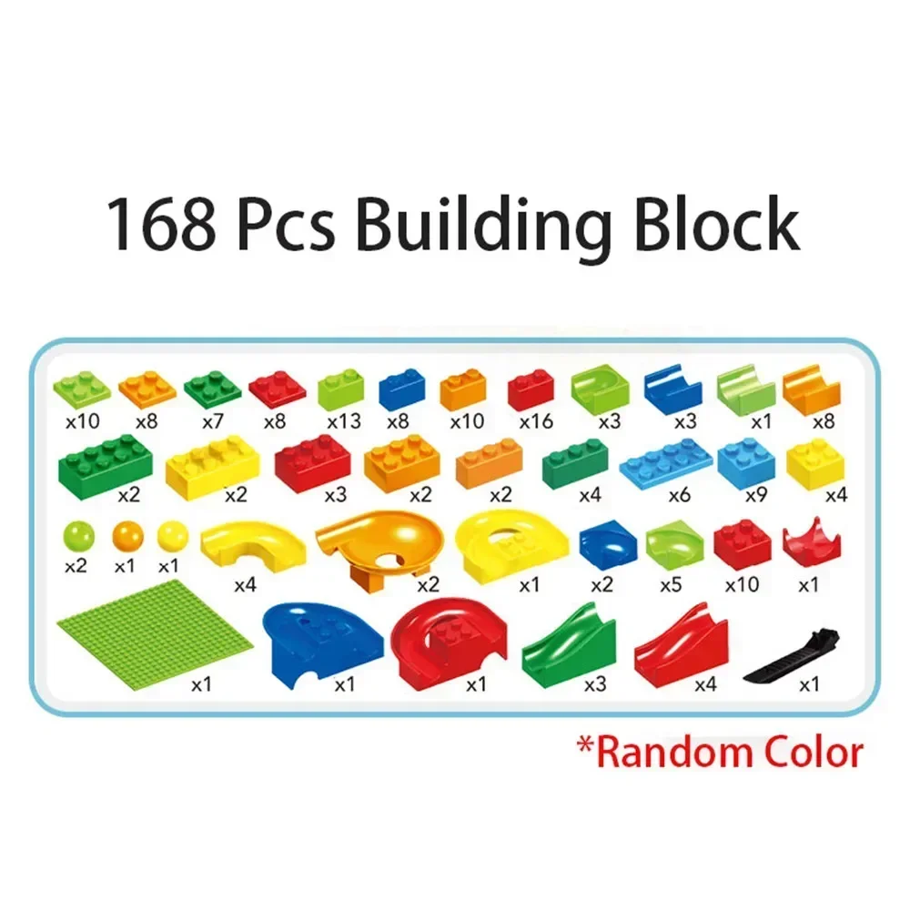 Building Blocks Pista Marmo Gara Run Labirinto Palla Pista Building Blocks Set ABS Assemblare Imbuto Diapositiva Mattoni STEM blocchi Giocattoli Regalo