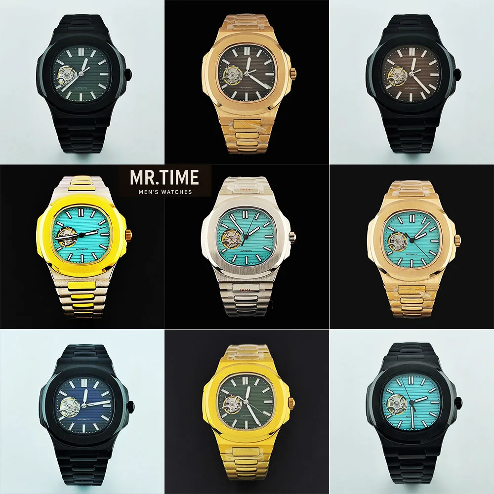 Rose Gold Watch NH38 Watch Men's Automatic Watch Sapphire Glass Customized Logo Stainless Steel Watch NH38 Movement Watch