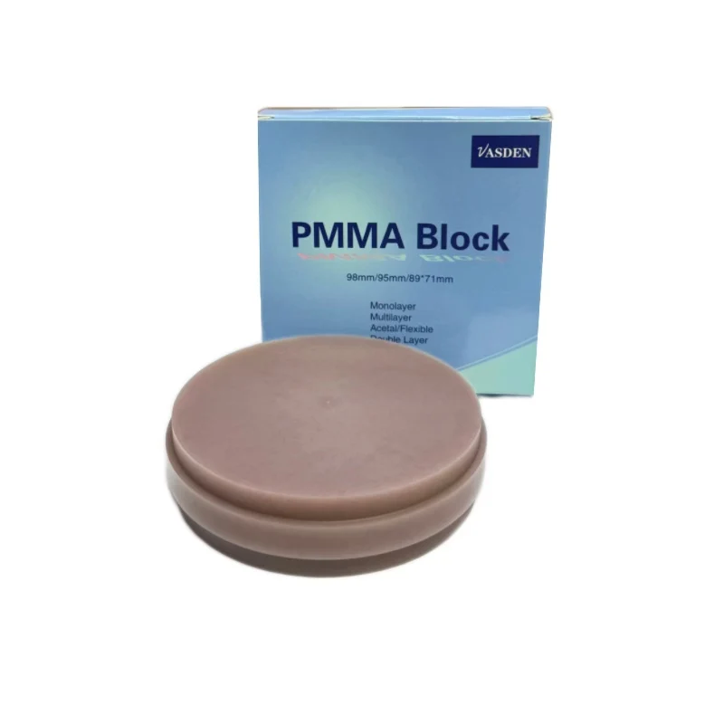 Black Pink Color 98mm Monolayer PMMA Block Dental Lab Material Denture Resin Disc CAD CAM Milling PMMA Block