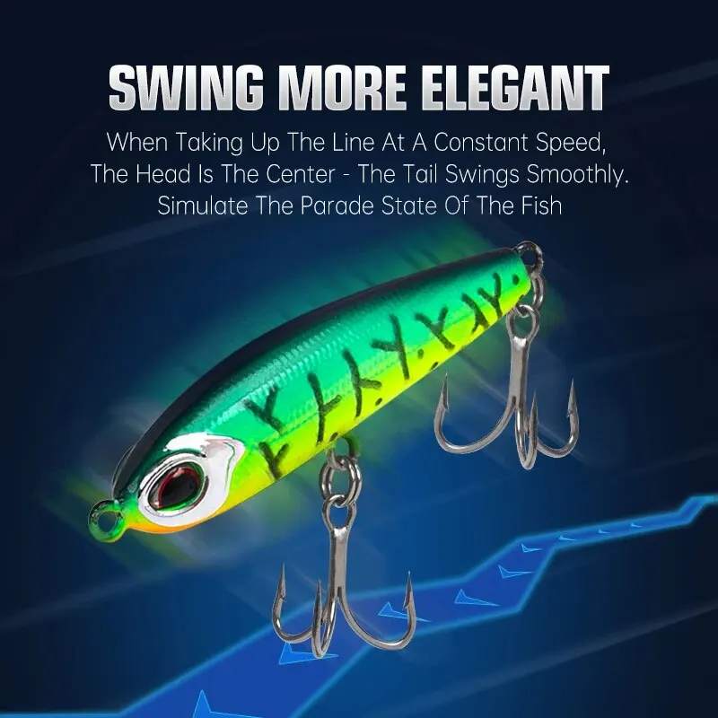 Királyság horgászni lures Vontatott süllyed Irón Nehezen baits 40mm/4g Mesterséges Nehezen baits Magas légnyomású levegő minőségű wobblerek horgászni Derékon kap Becsal