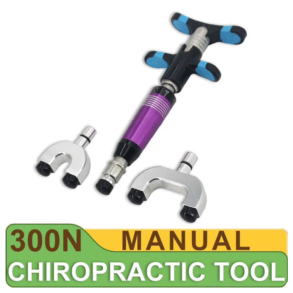 300N Chiropractic Adjusting Instrument 3 Head Adjustable Intensity Correction Gun  Therapy Fascia Massage Gun Health Care