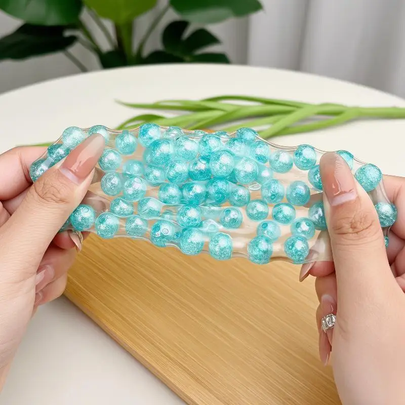 ★▲Squeezing Shapeable Stress Ball Pearl Burst Beads Crunchy Noisy Fidget Toy for School Student Anxiety Relief
