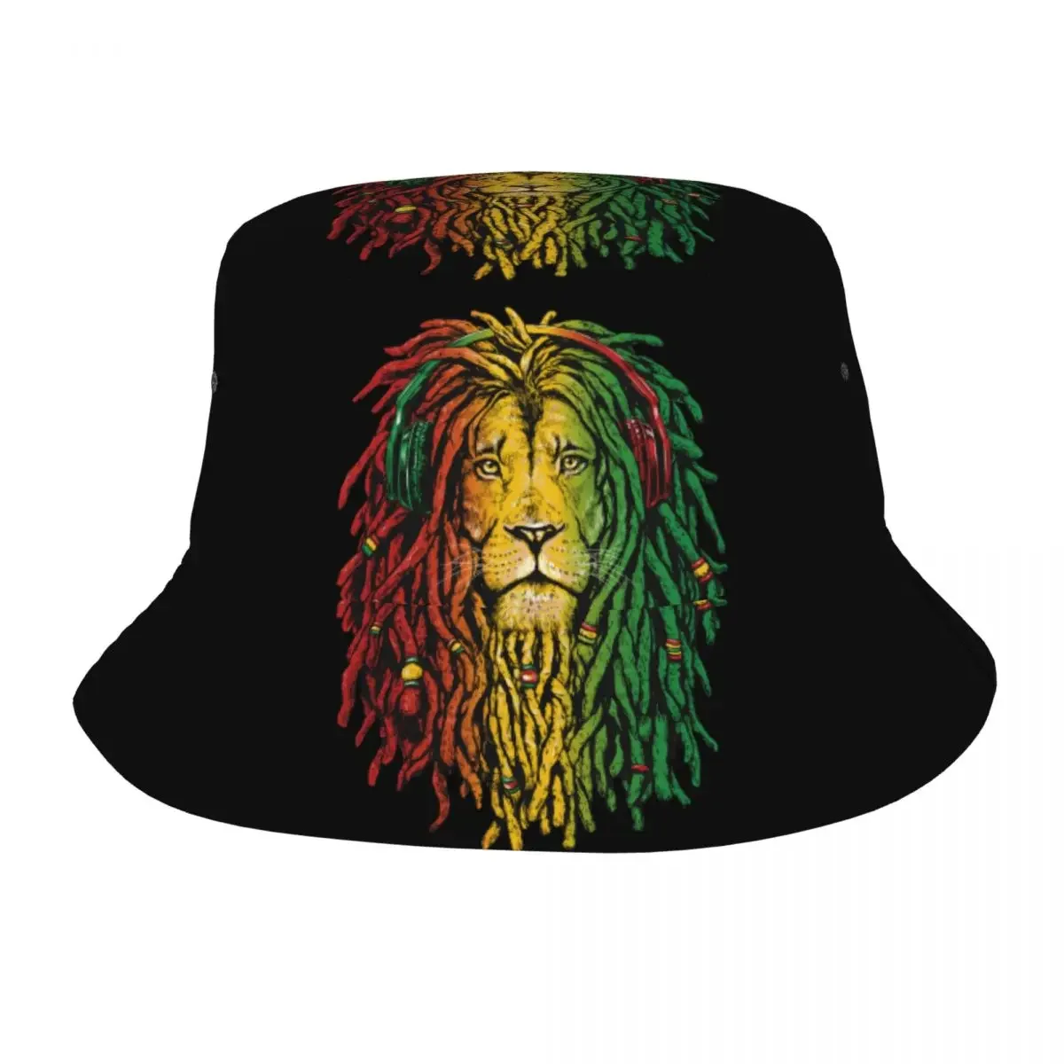 Streetwear Bob Marley Jamaica Reggae Lion Bob Hat Packable Outdoor Sport Rastafarian Musical Fishing Cap Beach Headwear