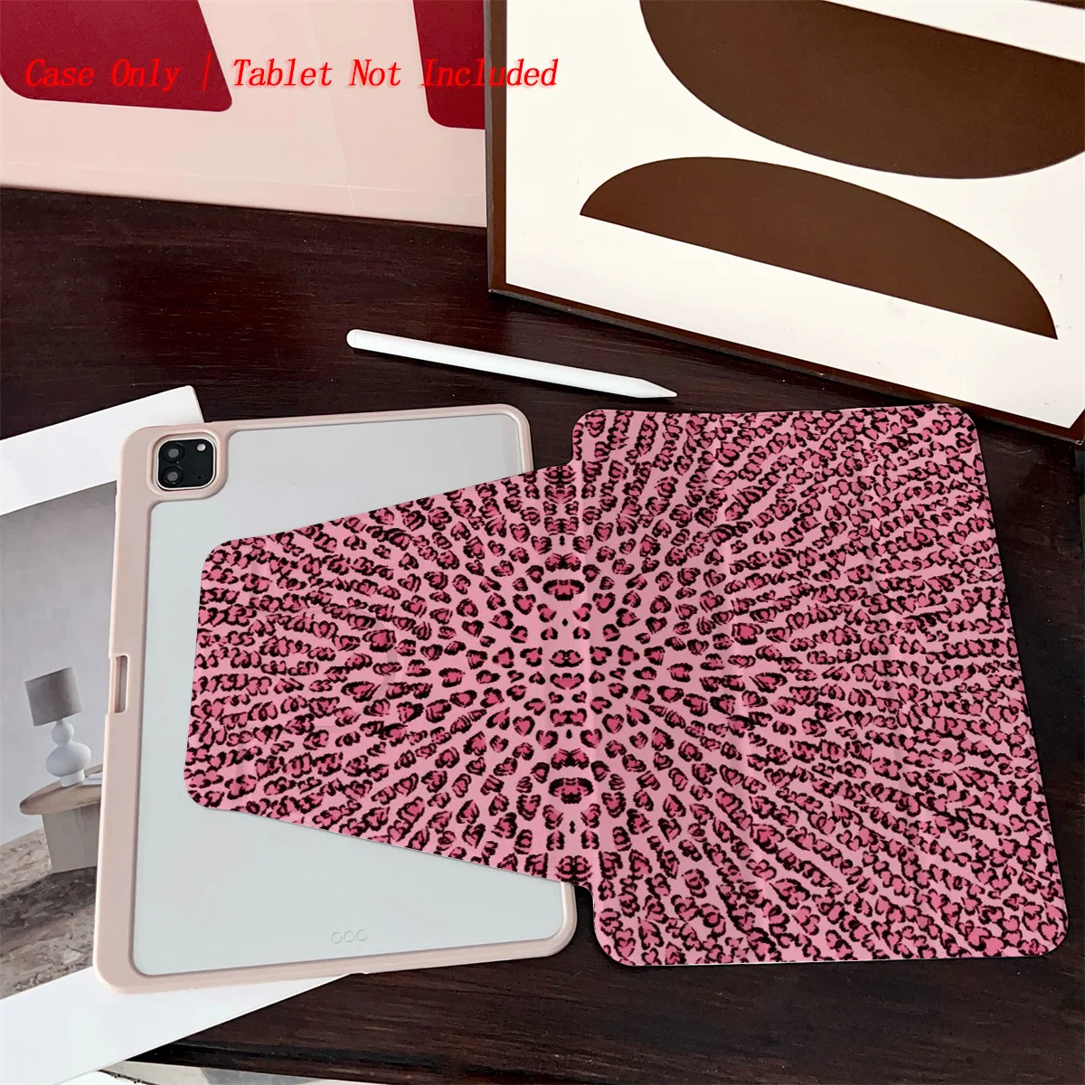 حافظة Y2K بنمط الفهد الوردي لنماذج Apple iPad المتعددة، غطاء حماية عالي التحمل مضاد للسقوط