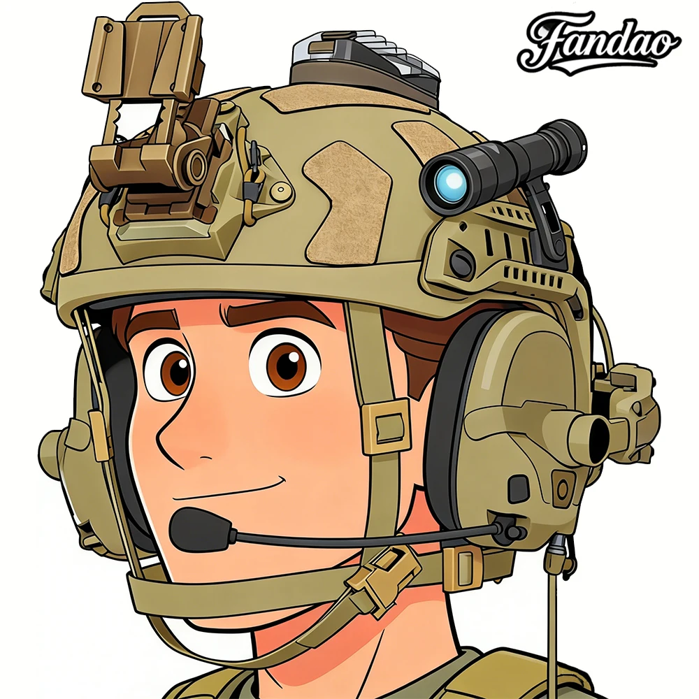 

Tactical Helmet Headset 6in1 Upgraded Adjustable Flashlight Airsoft Cosplay Gear Outdoor Activities Hunting Clothing Accessories