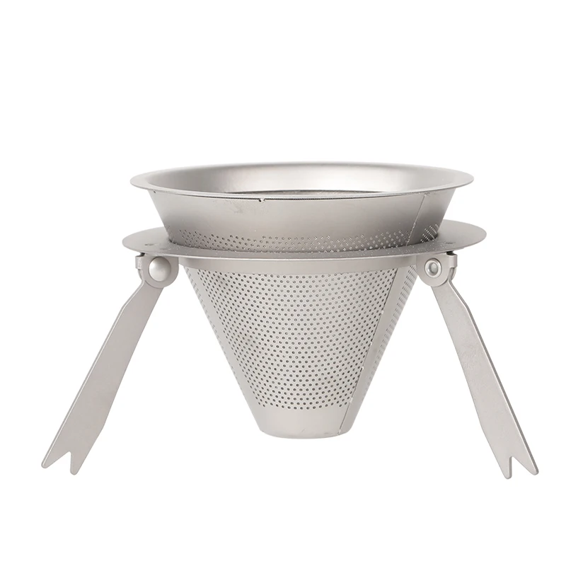 Titanium Reusable Coffee Filter - Ultra Fine Mesh Travel Coffee Filter Ta9010W