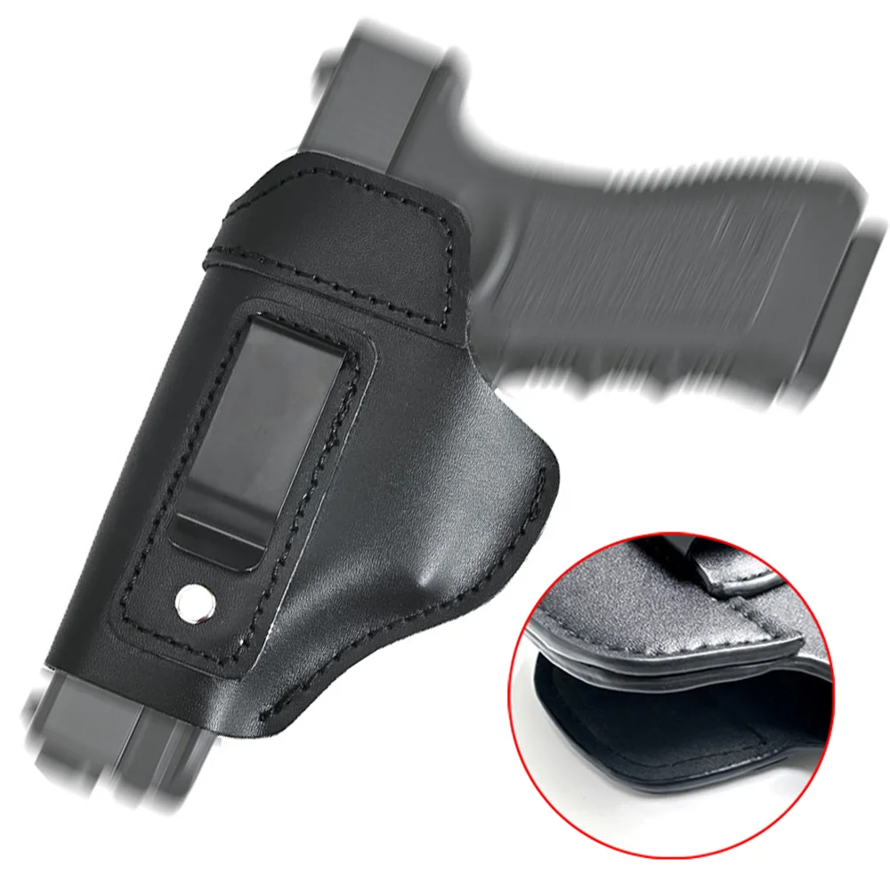 

Tactical Leather Holster for Concealed Carry Universal IWB Gun Holsters Left Right Glock17 19 Sig USP M92 Airsoft Hunting