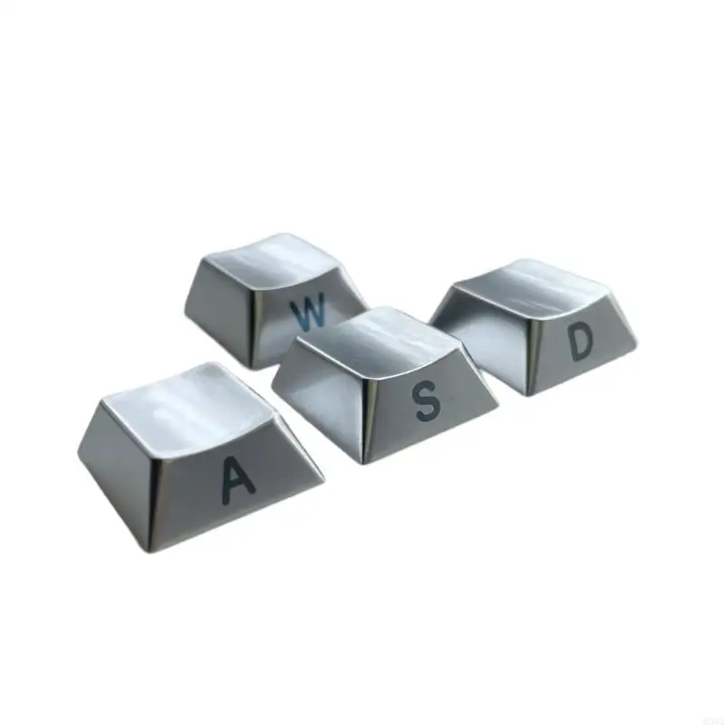 4pcs wasd keycaps الزنك سبيكة keycap side butting مفتاح نقش للألعاب ولوحات المفاتيح المكتب المعدنية keycaps