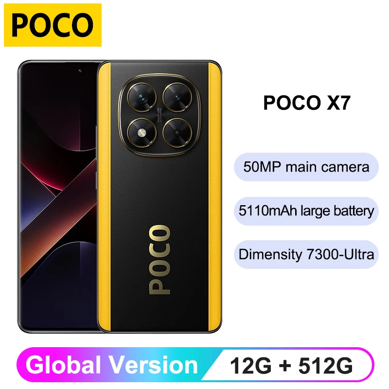 Global Version POCO X7  Smartphone Dimensity 7300-Ultra 6.67