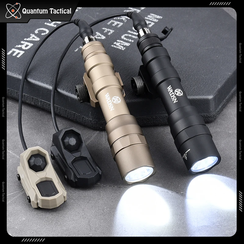 Tactical Surefir M600DF1400Lumens Powerful Flashlight WADSN Airsoft M600df White LED Hunting Spotlight AXON Switch Fit 20mm Rail