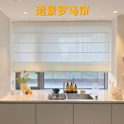 Motorized Roman Blinds Electric Shades TUYA WIFI Zigbee Smart  Alexa Google Compatible Alice Translucent Foldable and Lifting