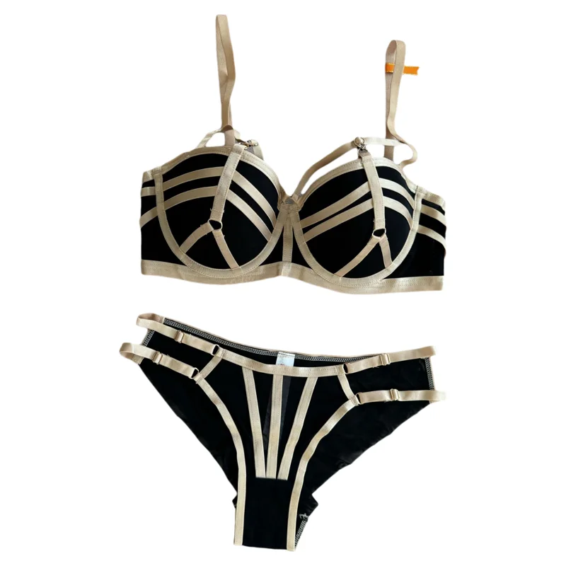 Women Bra and Panty Set New Sexy Classic Bandage Push Up Underwear Set Erotic Intimate Outfit Clothing Lingerie 2 Pcs Suits