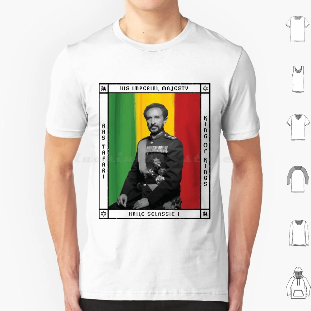 His Imperial Haile Selassie I King Of Kings T Shirt Cotton Men Women Diy Print His Imperial Haile Selassie I King Of Kings