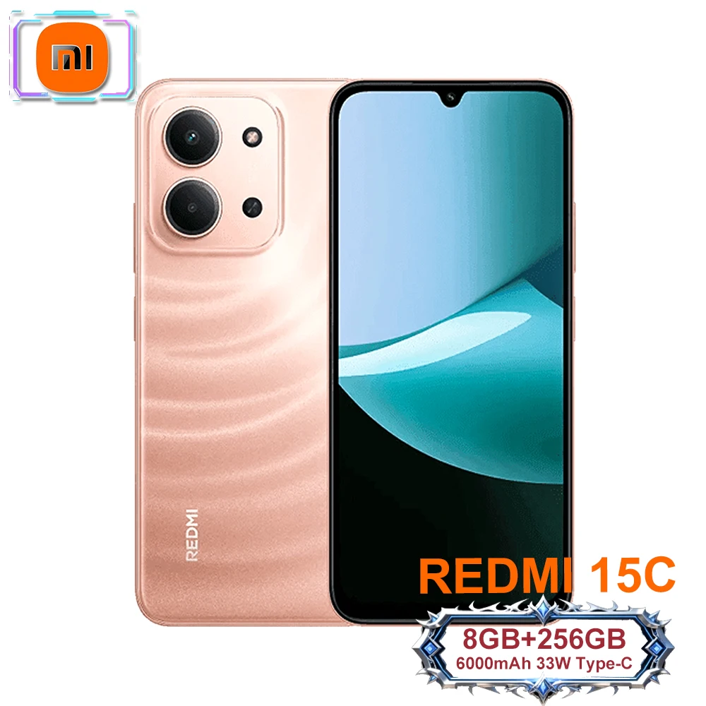 Xiaomi Redmi15c fashion smart phone 6000mAh long battery life, 6.9-inch 120Hz, LCD, 50MP+8MP, GPS/NFC [EU/US/UK specifications]