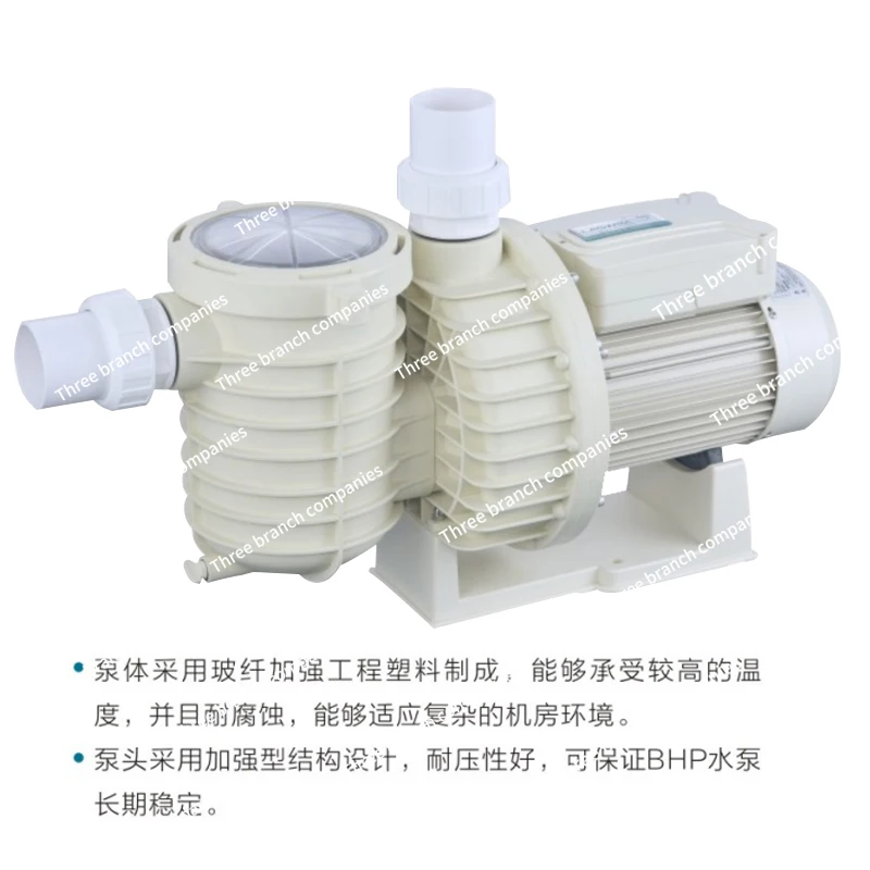 BHP Series High Performance Circulating Water Pump 2-4hp Swimming Pool Hydrotherapy Pool Thermoplastic Filter