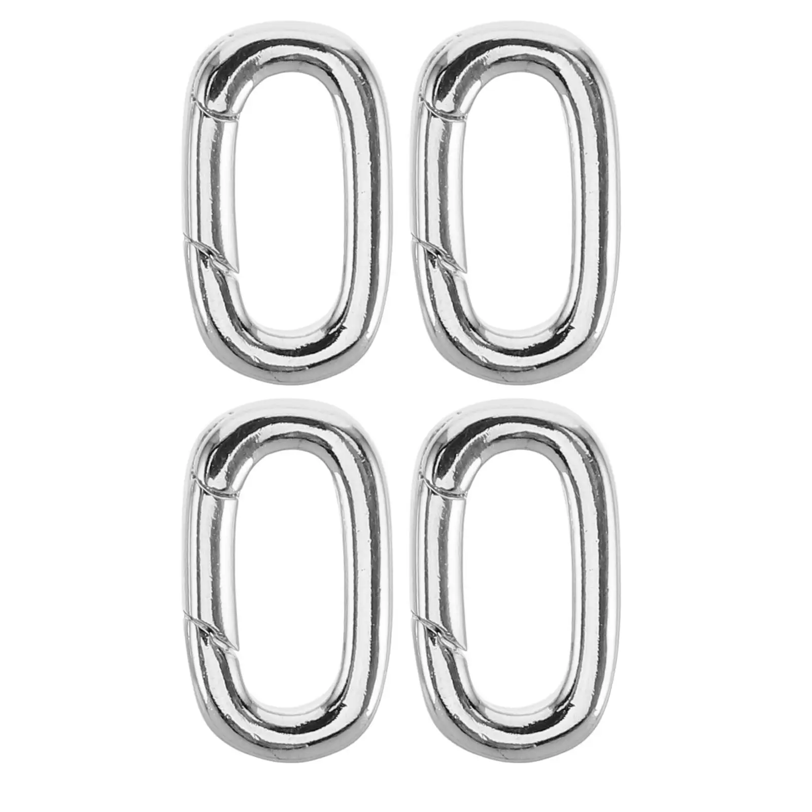 

4 Pcs Jewelry Clasps Carabiner Pendant Bracelet Making Supplies Copper Charm Versatile Oval Shaped Sturdy Long Lasting Without