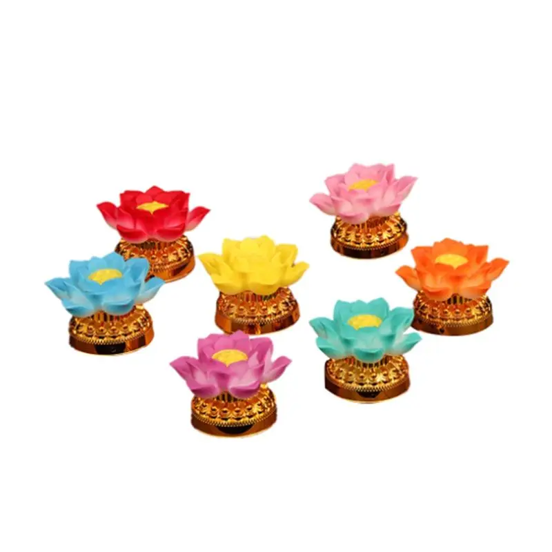 Lan Lotus Lantern  Buddha's Front Lamp LED Long Light Light  Battery Power Supply For Buddha Electronic Lamp