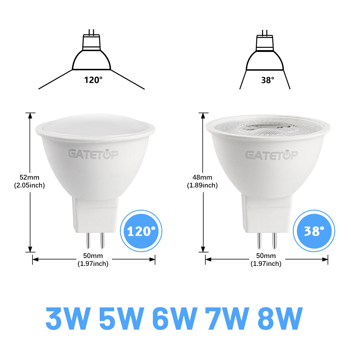 50 قطعة الجهد المنخفض MR16 لمبة التيار المتناوب تيار مستمر 12 فولت 24 فولت LED الأضواء GU5.3 3 واط 8WLampada Bombillas استبدال 50 واط مصباح هالوجين تحويل المنزل #3