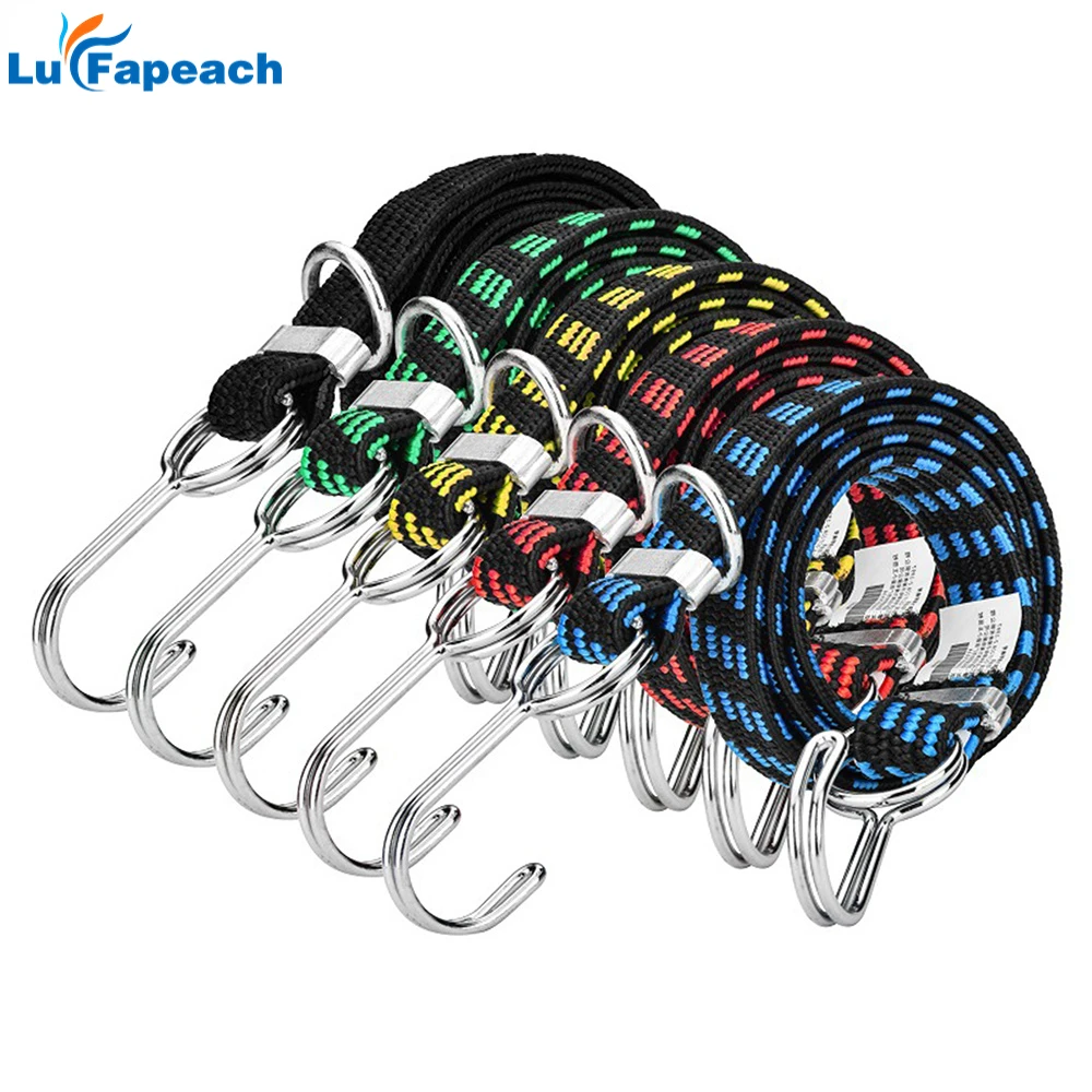 1PCS Bicycle Accessories Elastics Rubber Luggage Rope Cord Hooks Bikes Rope Bicycle Luggage Roof Rack Strap Fixed Band Hook