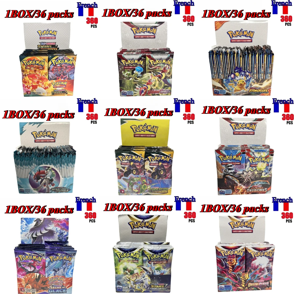 Francuskie Karty Pokemon 151 AVENTURES ENSEMBLE Obsidian Flames Pokémon Booster Battle Transaction Cards Collection Cards Toy