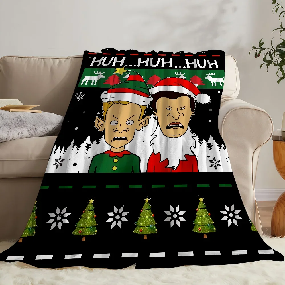 BBeavis Butt Head Pranks Christmas Blanket Soft Warm and Thick Perfect for Bedroom Living Room Bed Sofa Camping Picnic Office