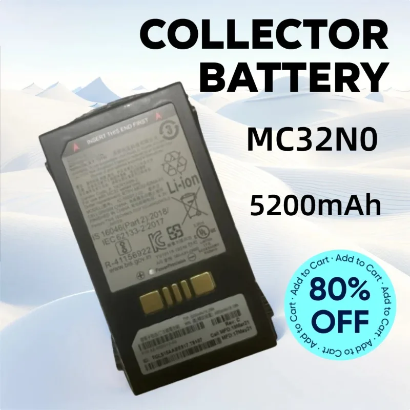 

5200mAh New for Symbol/Zebra MC32N0 82-000012-02 Collector Battery