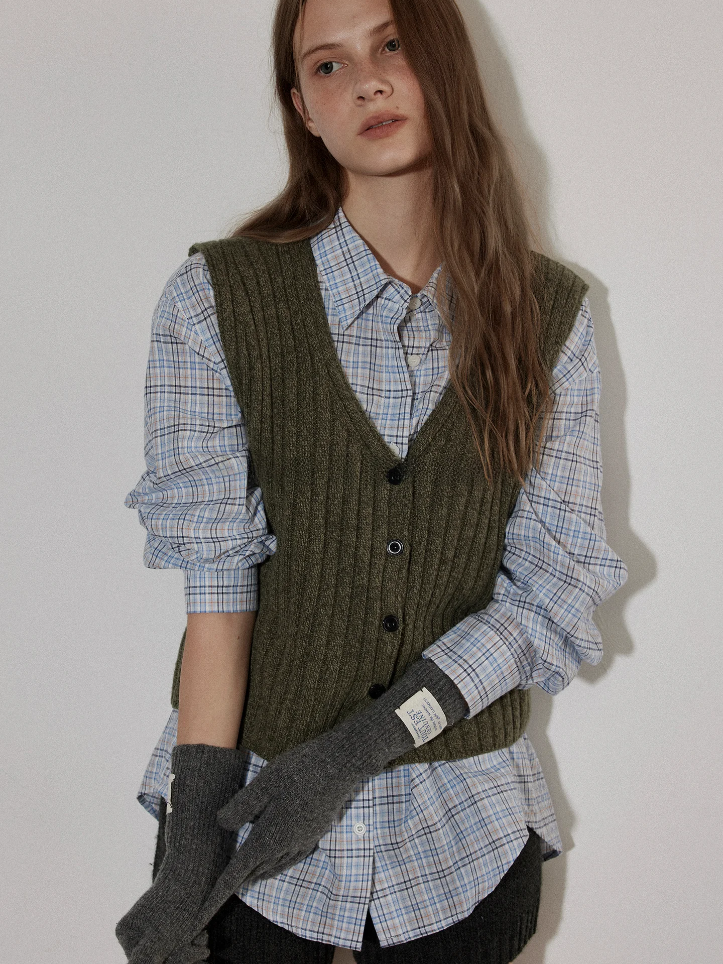 

Lofi Choose Women's Knitted Vest Top Faionable Layering Svel Outerwear V-ne ort Length Regular Thin