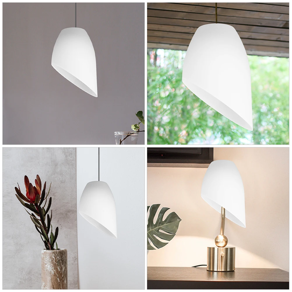 

Horseshoe Lampshade White Plastic 40mm Table Light Cover Small Lampshades for Desk Bedroom Living Room Study Hotel Decorative