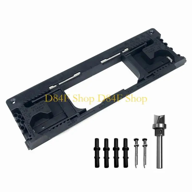 D84F Multiple Size Door Hinge Routing Jig for Perfect Mortises in Woodworking