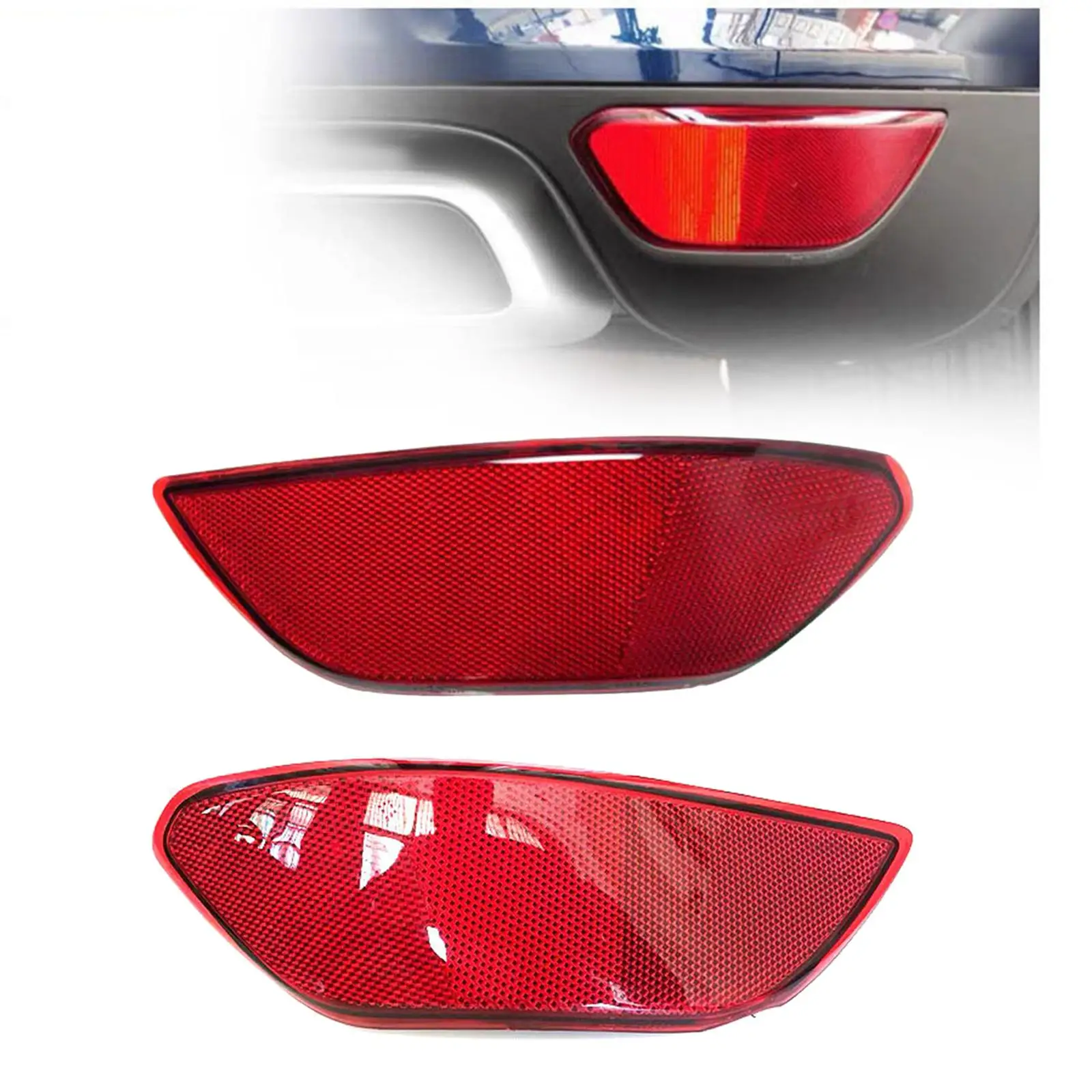 Accessoires de voiture de haute qualité, garniture réfléchissante arrière rouge, remplacement de la lampe de pare-chocs en ABS pour Porsche Cayenne 2011-2014