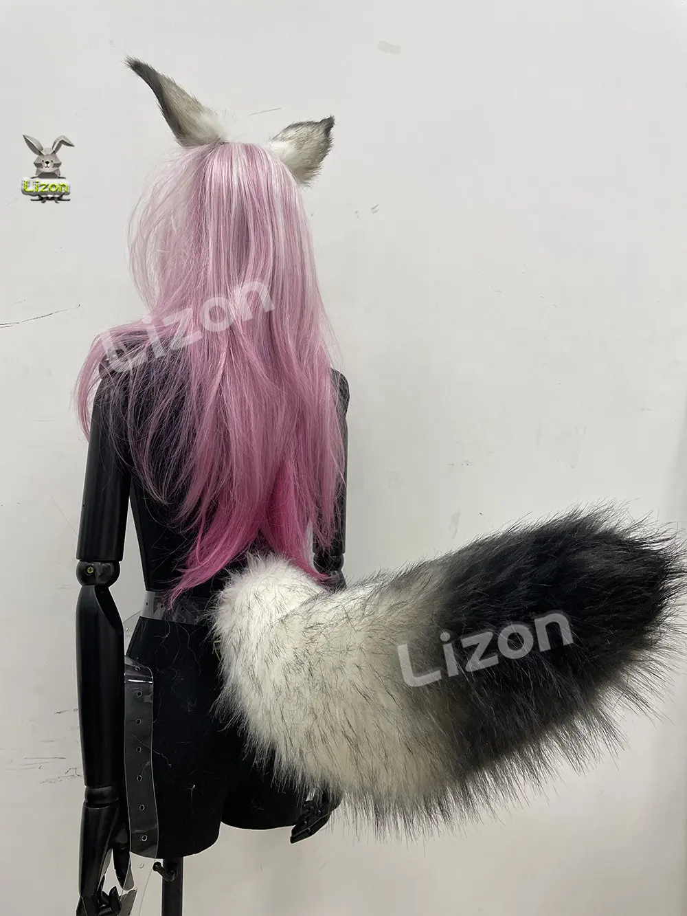 Anime Cosplay wedeln Schwanz Ohren Fuchs Schwänze Wolf Ohren Schwänze Hutao Copslay Schwänze bewegen Tier pelzigen Schwanz