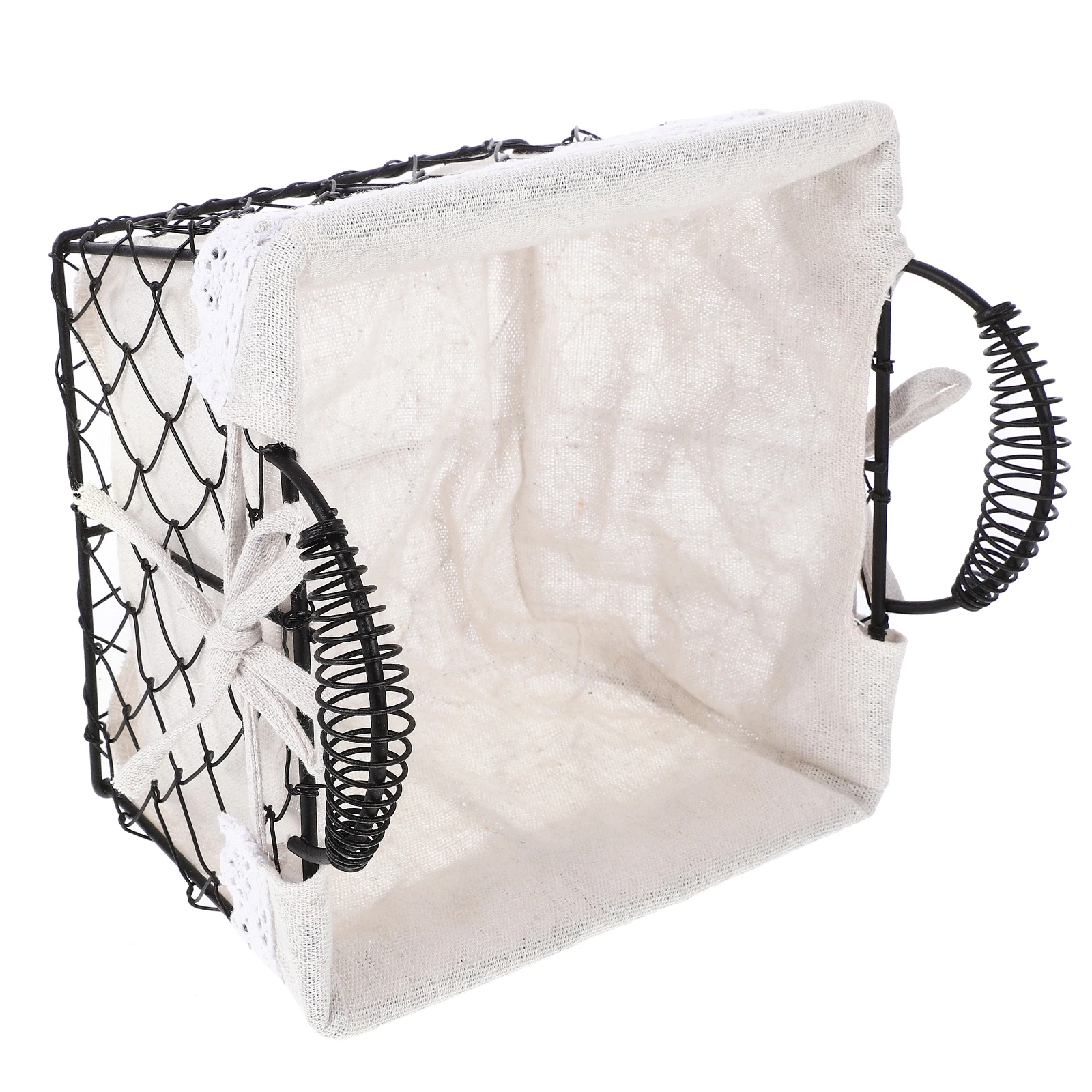 

Sturdy Iron Wire Storage Baskets Handheld Fruit Vegetable Household Multi-Function Farmhouse Style Metal Basket Detachable