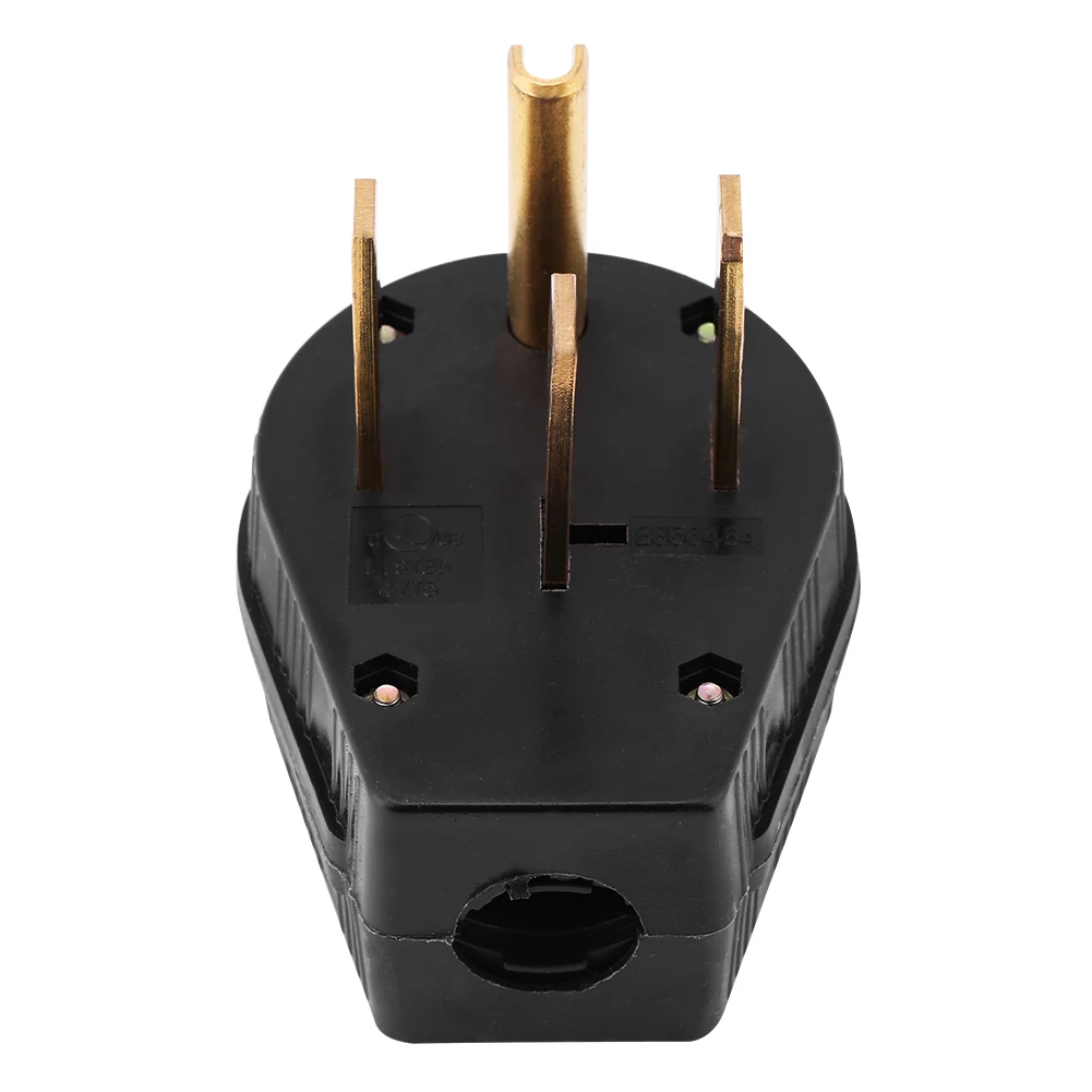 

NEMA 14-50P US Plug 50A 125/250V Four Pin Straight Blade Angle Power Plug Adapter
