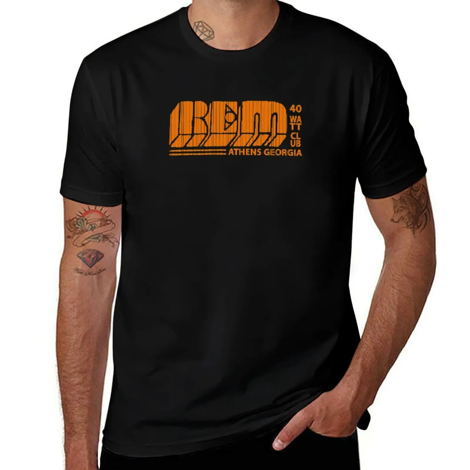 

R E M T Shirt Vintage REM, Vintage R E M T Shirt T-Shirt graphic tee shirt summer street wear Short sleeve tee men