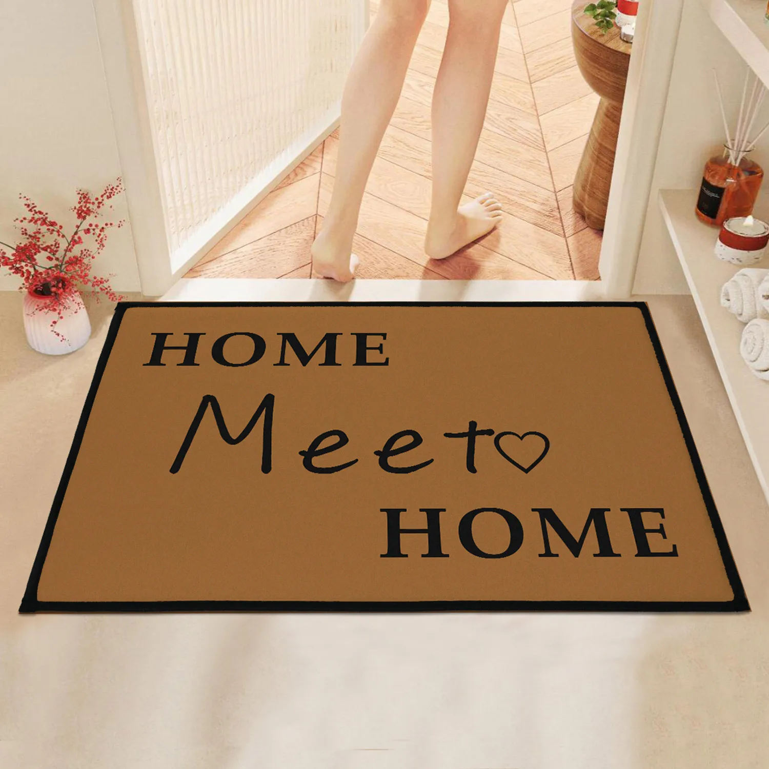 Fußmatte Retro-Fußmatte Erweiterte Fußmatte Eingang Zuhause Außentürmatte Badezimmer Küche Teppich Teppich