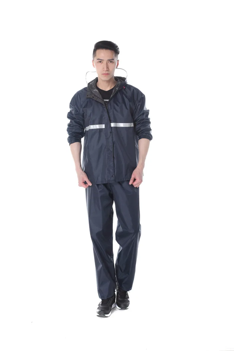 Thickened Motorcycle Raincoat Set Split Raincoat Adult Split Raincoat Double Raincoat Rain Pants Waterproof Poncho Rain Coat