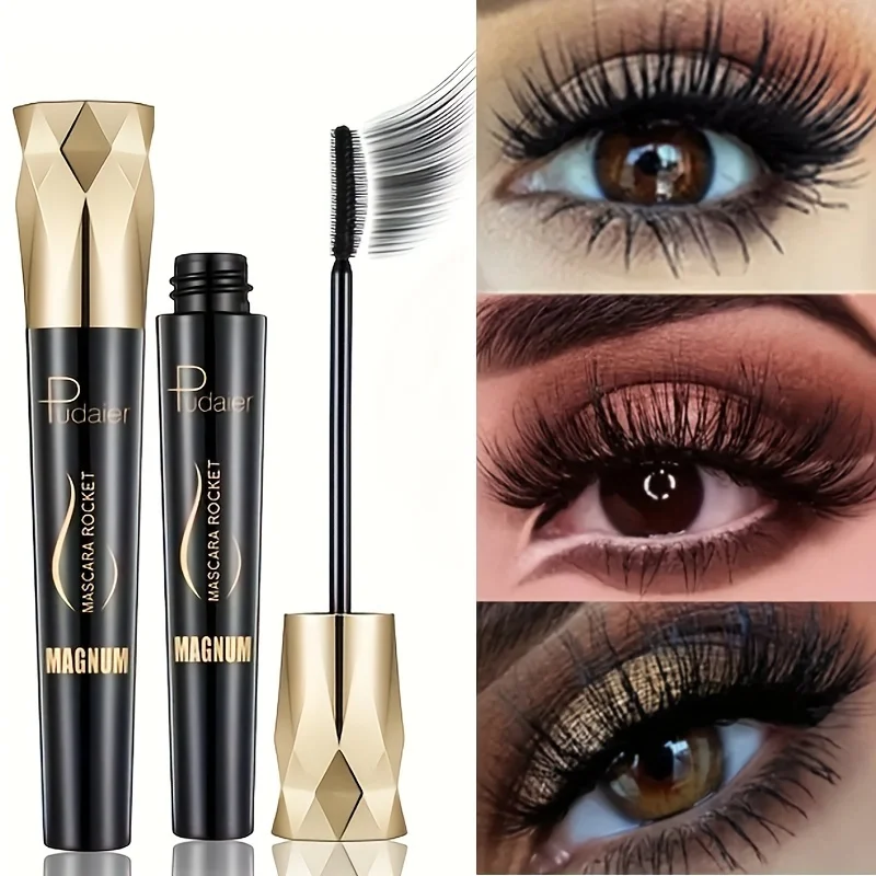 1 pc Pudaier Fiber Lash มาสคาร่า - กันน้ํา, Smudge-Proof, ยาวนานสีดํา Extensions, ดูธรรมชาติ, ไม่เป็นขุยหรือจับตัวเป็นก้อน,