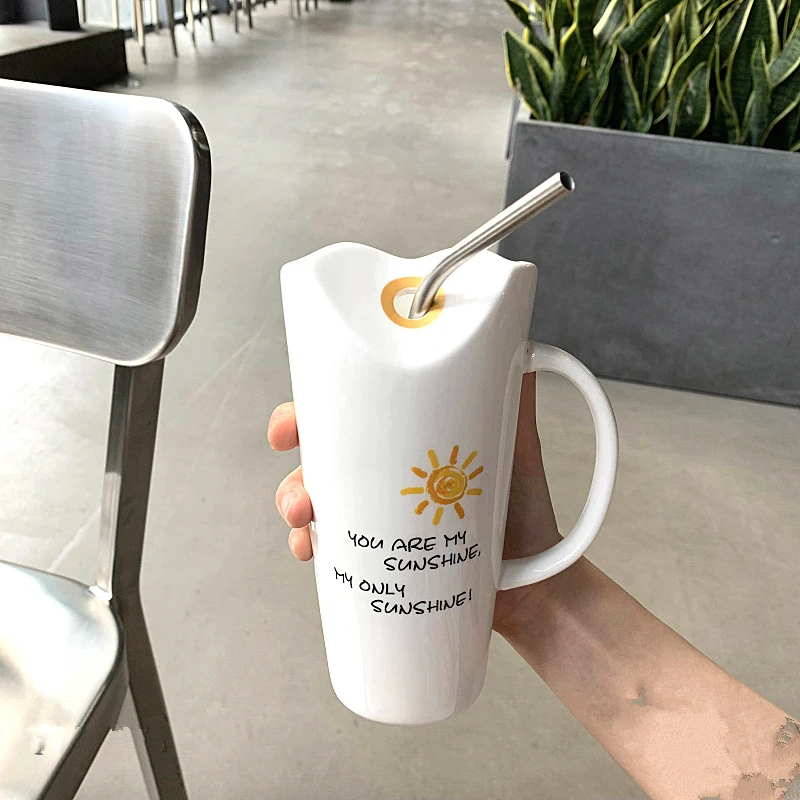 Cute Words Ceramics Mugs coffee mug Milk Tea office Cups Drinkware the Best birthday Gift with Gift Box for friends
