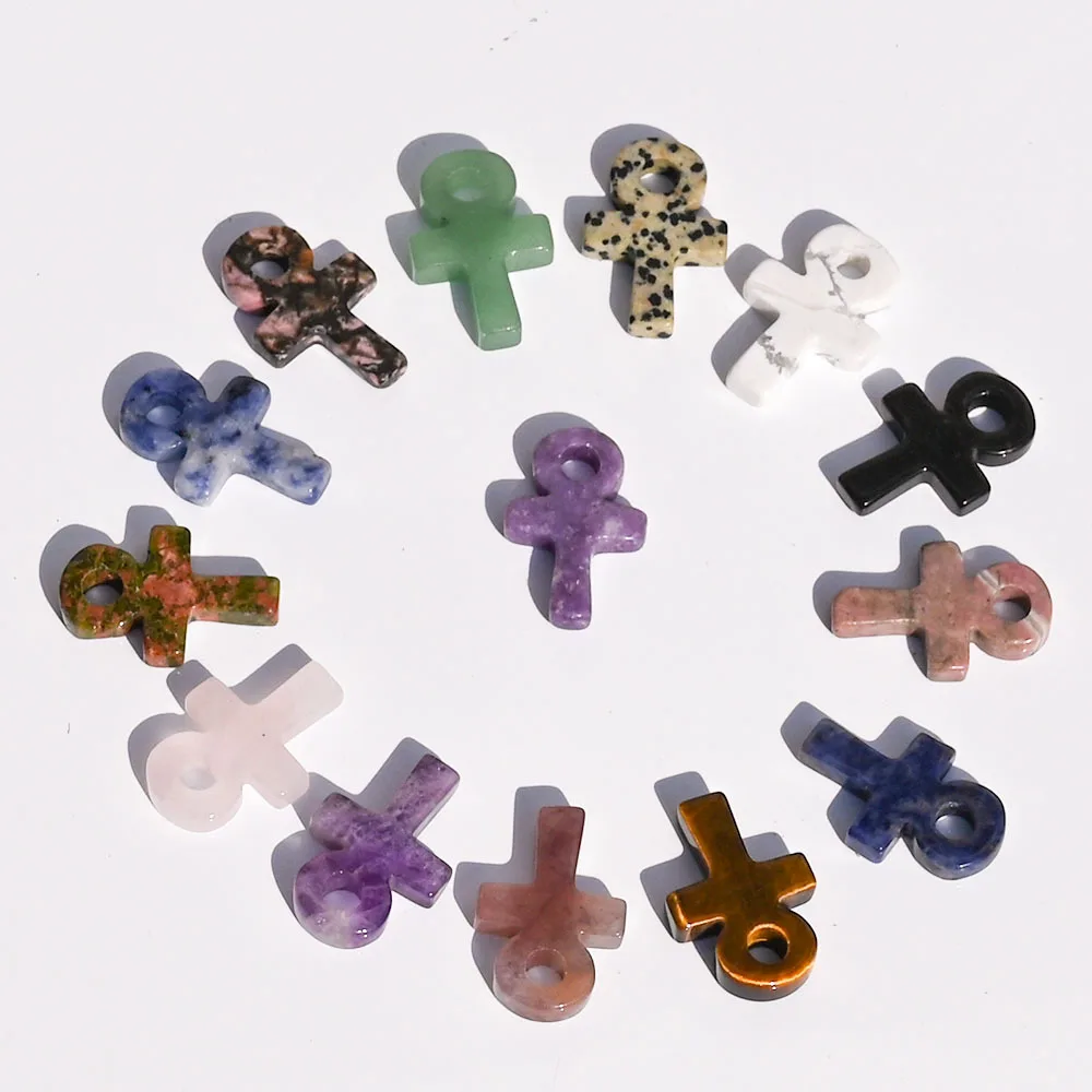 Altägyptisches Ankh-Kreuz, natürlicher Kristall-Achatstein, Amulett, Heilkristalle, polierter Edelstein, Geschenk – Detail 2