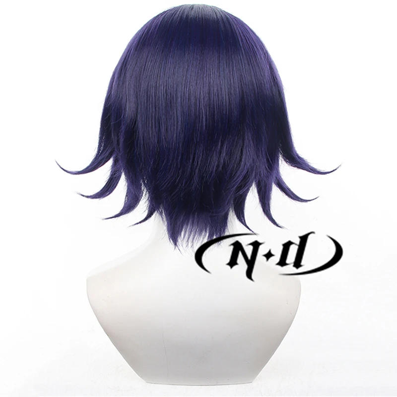 ND Kokichi Oma parrucca Cosplay Danganronpa V3 Killing Harmony Cosplay parrucca di capelli corti viola blu per Halloween Party Comic Con Coser
