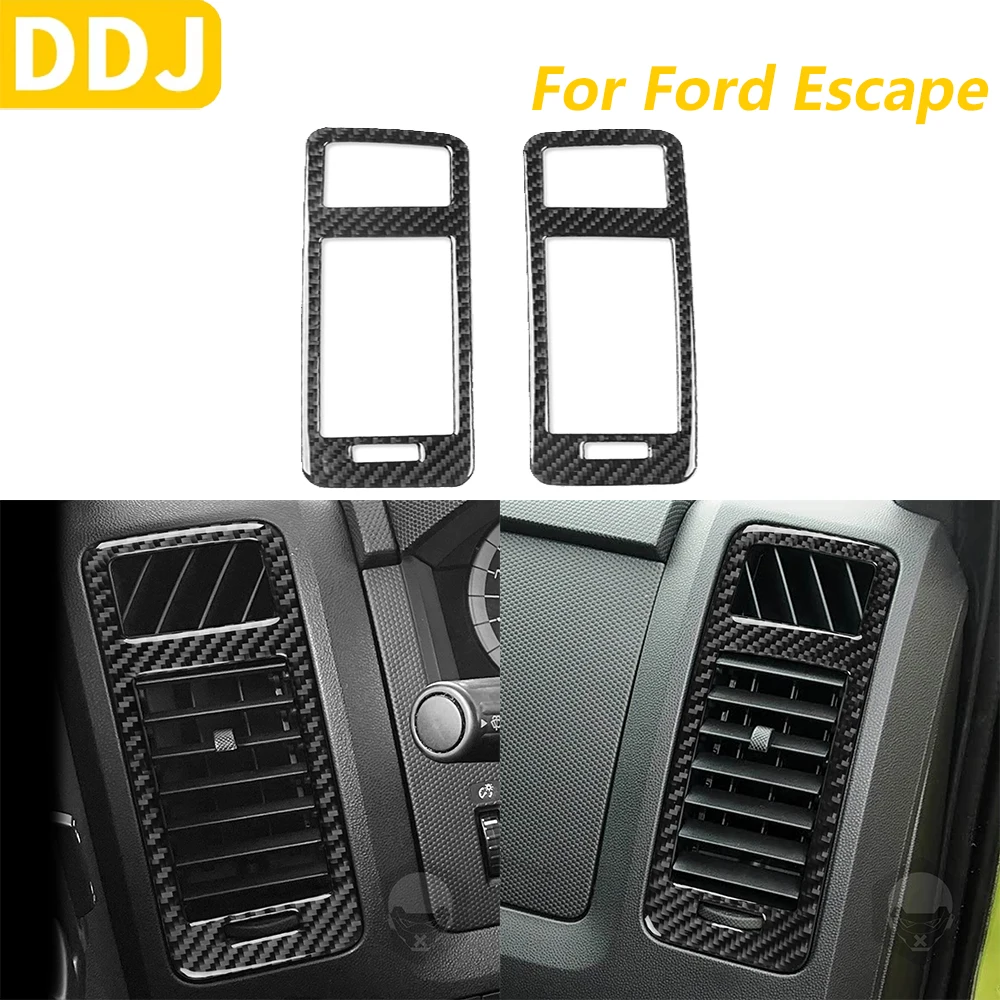 

Для Ford Escape 2008-2012 углеродное волокно, обе стороны, приборная панель, кондиционер, вентиляционная панель, накладка, автомобильные аксессуары, наклейка
