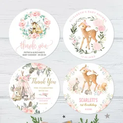 Bambi Deer for Birthday Party Sticker Spring Photo Birthday Party Theme battesimo Baby Shower grazie anniversario Stickers Label